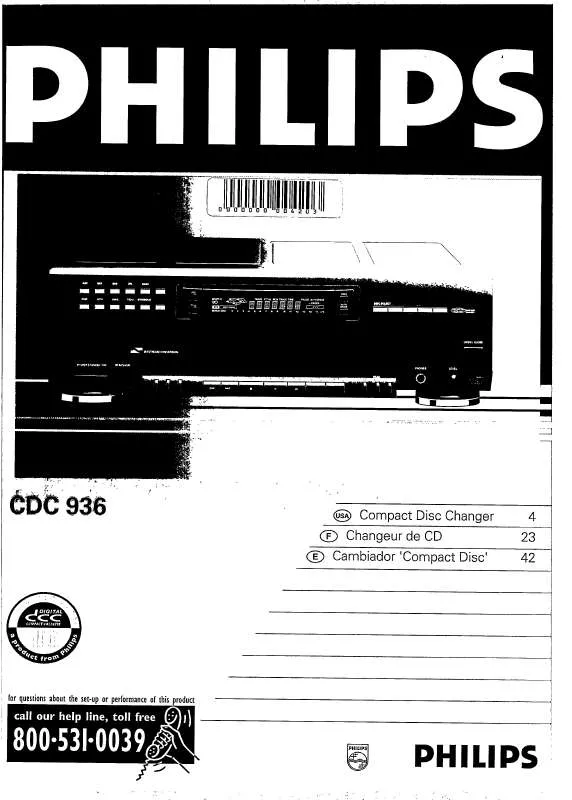 Mode d'emploi PHILIPS CDC936-00S