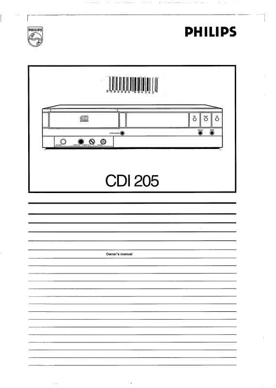 Mode d'emploi PHILIPS CDI205