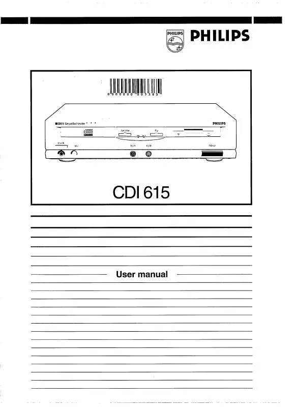 Mode d'emploi PHILIPS CDI615