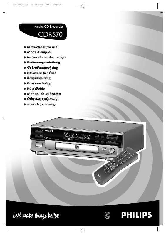 Mode d'emploi PHILIPS CDR570-00S