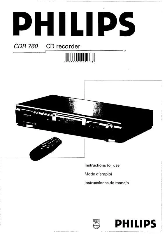 Mode d'emploi PHILIPS CDR760-11S