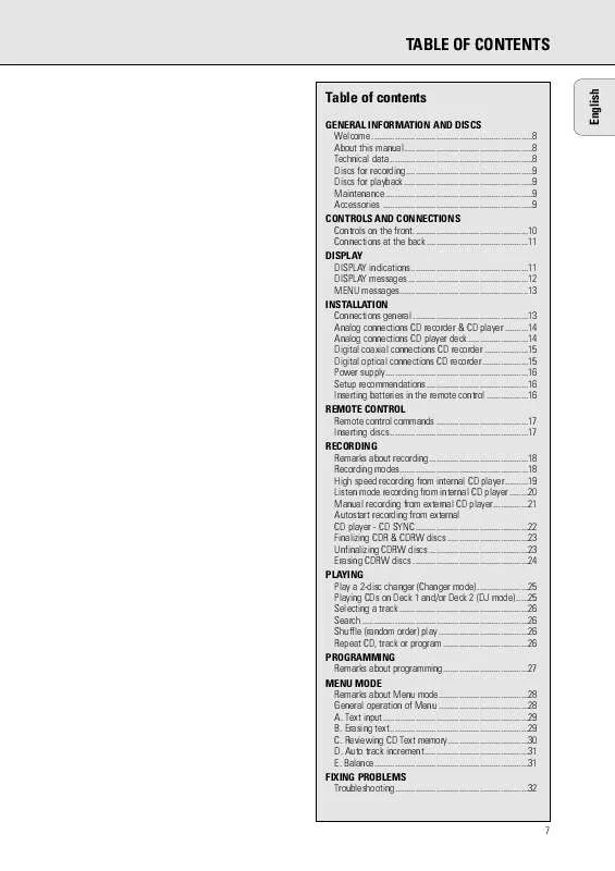 Mode d'emploi PHILIPS CDR778-01C