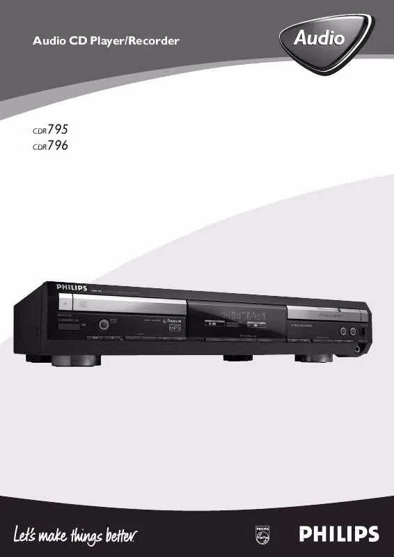 Mode d'emploi PHILIPS CDR796-05S