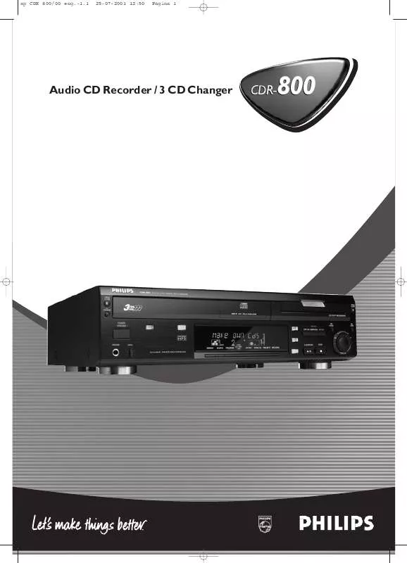 Mode d'emploi PHILIPS CDR802-00S