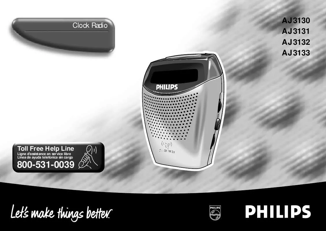 Mode d'emploi PHILIPS CLOCK RADIO AJ3131