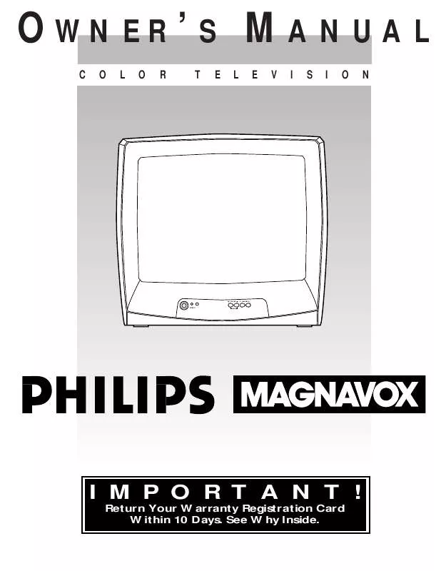 Mode d'emploi PHILIPS COLOR TV 19 INCH PORTABLE 19PS54C