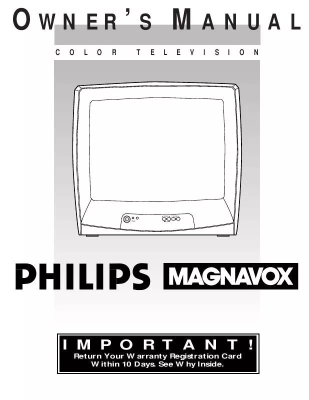 Mode d'emploi PHILIPS COLOR TV 19 INCH PORTABLE PR1917C