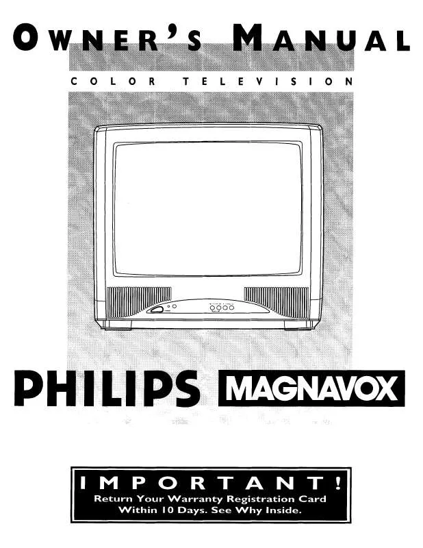 Mode d'emploi PHILIPS COLOR TV 19 INCH PORTABLE PS1944C