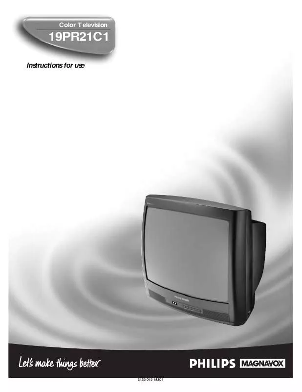 Mode d'emploi PHILIPS COLOR TV 19PR21C