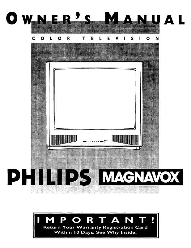 Mode d'emploi PHILIPS COLOR TV 25 INCH TABLE TS2574C