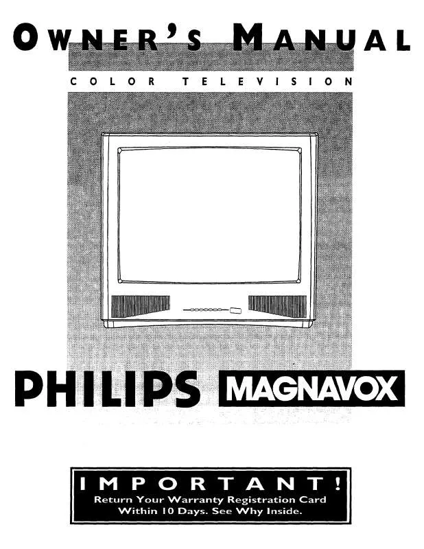 Mode d'emploi PHILIPS COLOR TV 27 INCH TABLE TS2754C