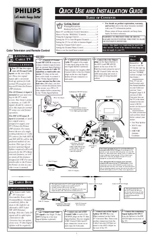 Mode d'emploi PHILIPS COLOR TV ESTIMATE 32PT70B