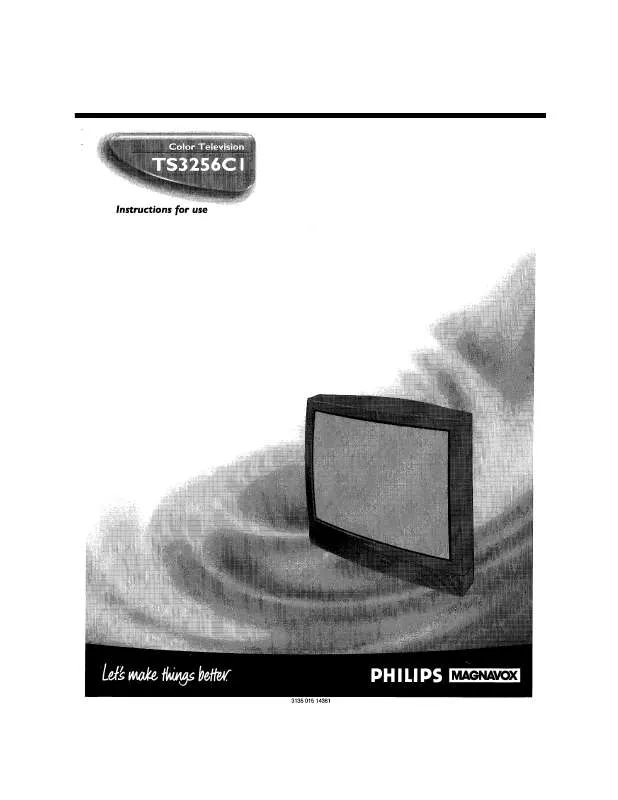 Mode d'emploi PHILIPS COLOR TV TS3256C