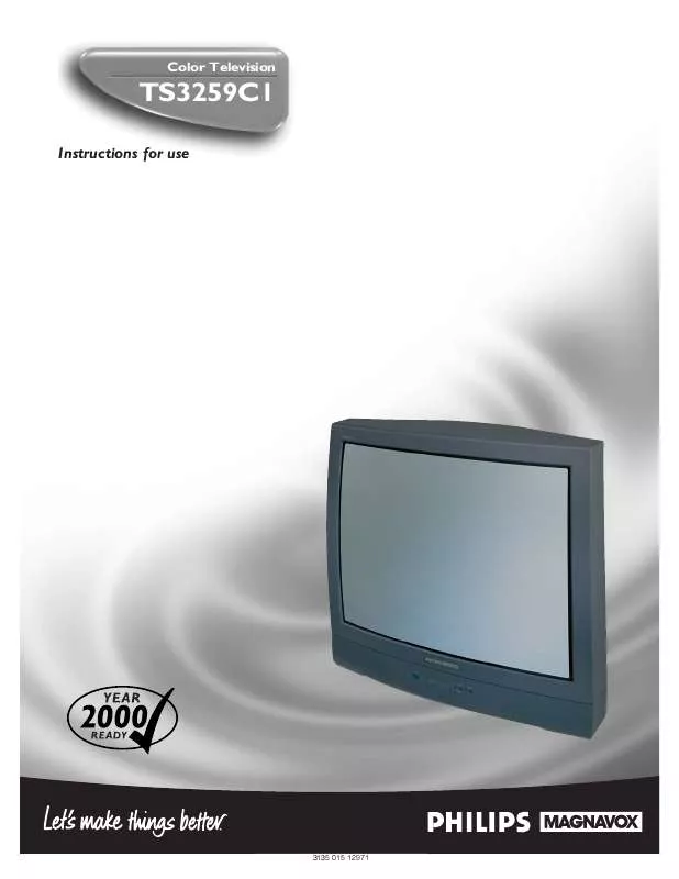 Mode d'emploi PHILIPS COLOR TV TS3259C