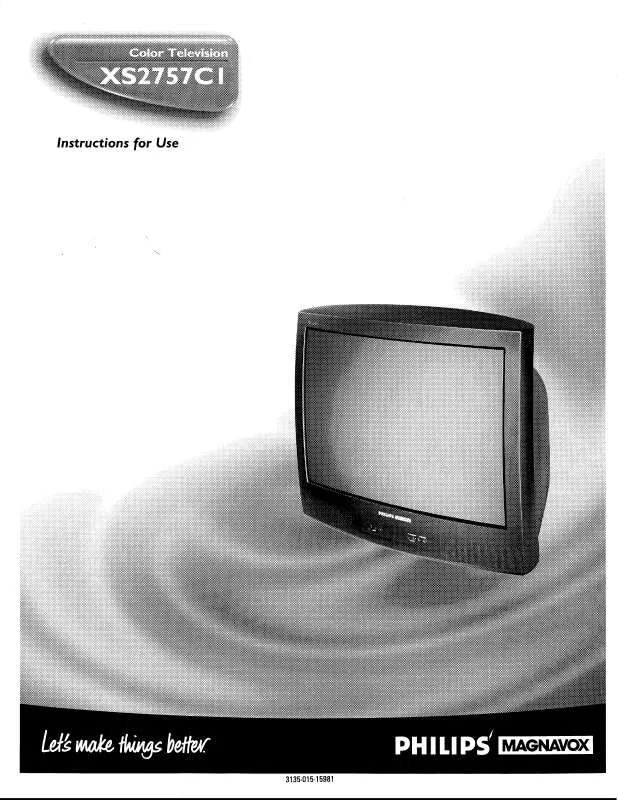 Mode d'emploi PHILIPS COLOR TV XS2757C