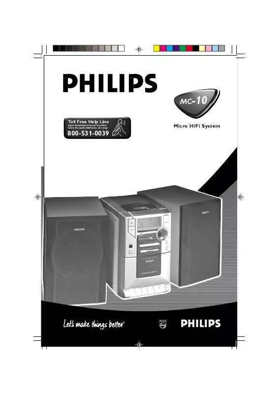 Mode d'emploi PHILIPS COMPACT AUDIO SYSTEM MC10