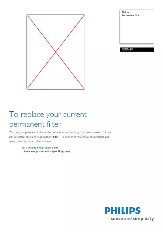 Mode d'emploi PHILIPS CRP489