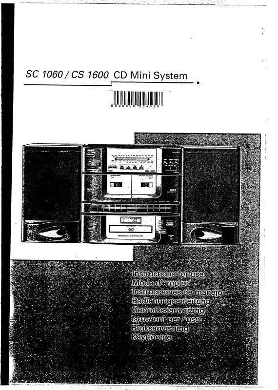 Mode d'emploi PHILIPS CS1600