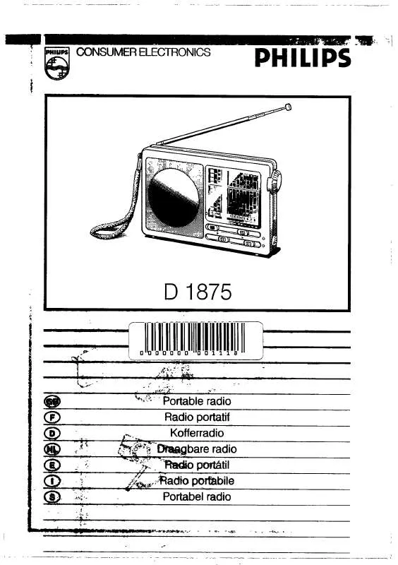 Mode d'emploi PHILIPS D1875