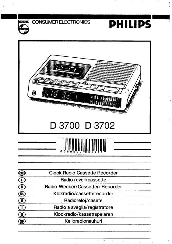 Mode d'emploi PHILIPS D3700