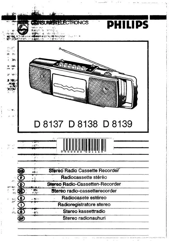 Mode d'emploi PHILIPS D8137