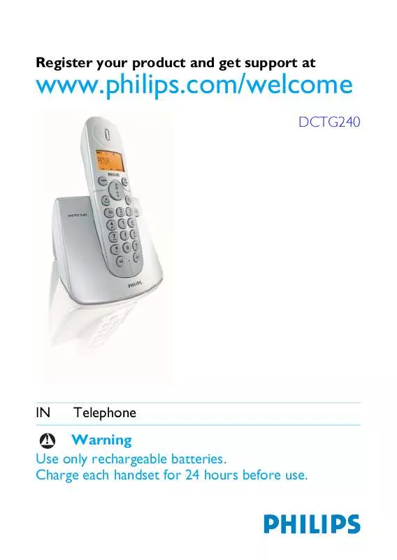 Mode d'emploi PHILIPS DCTG2401S