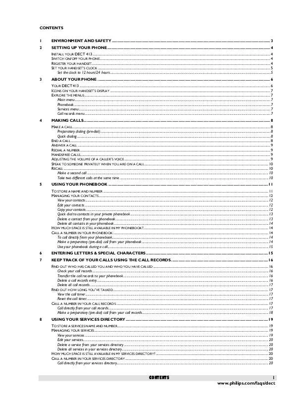 Mode d'emploi PHILIPS DECT4131S