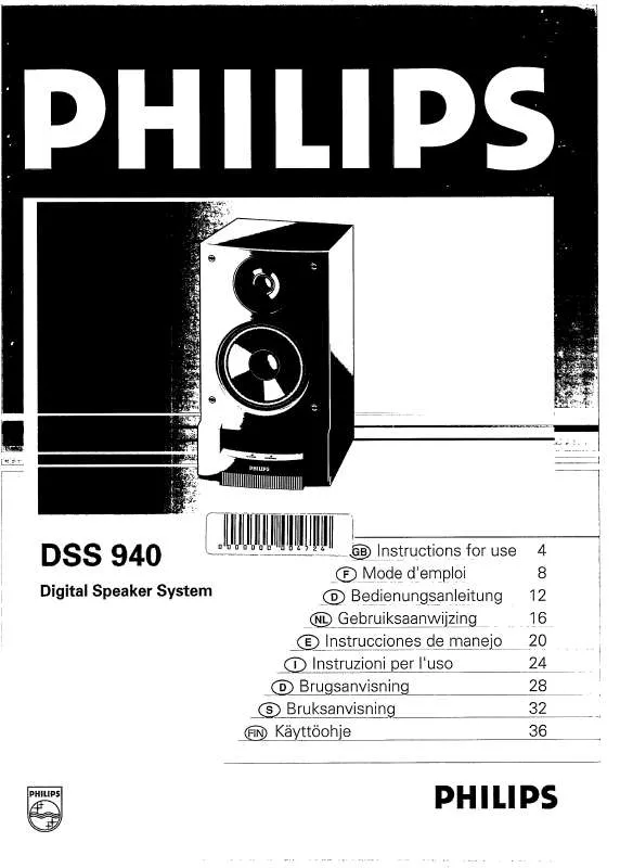 Mode d'emploi PHILIPS DSS940/00B