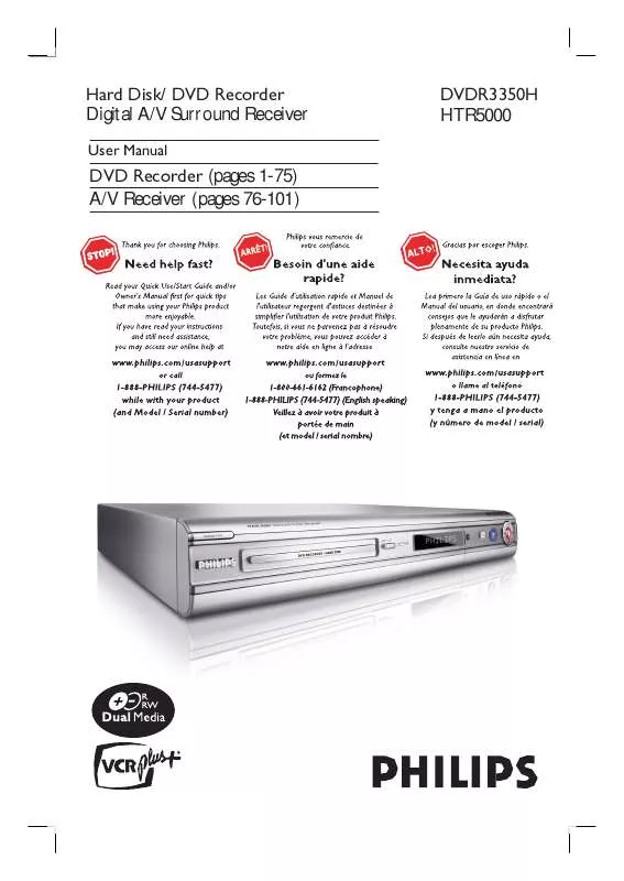 Mode d'emploi PHILIPS DVD RECEIVER HTS5800H-37B