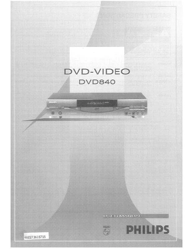 Mode d'emploi PHILIPS DVD VIDEO PLAYER DVD400AV