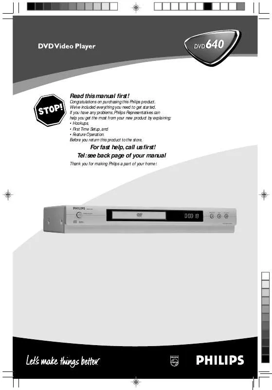 Mode d'emploi PHILIPS DVD640-001