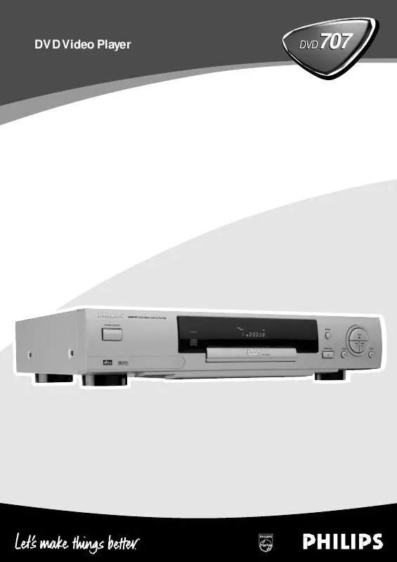 Mode d'emploi PHILIPS DVD707-751