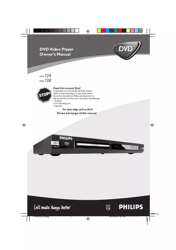 Mode d'emploi PHILIPS DVD729-L51