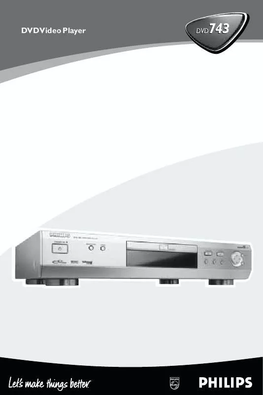 Mode d'emploi PHILIPS DVD743HC-001