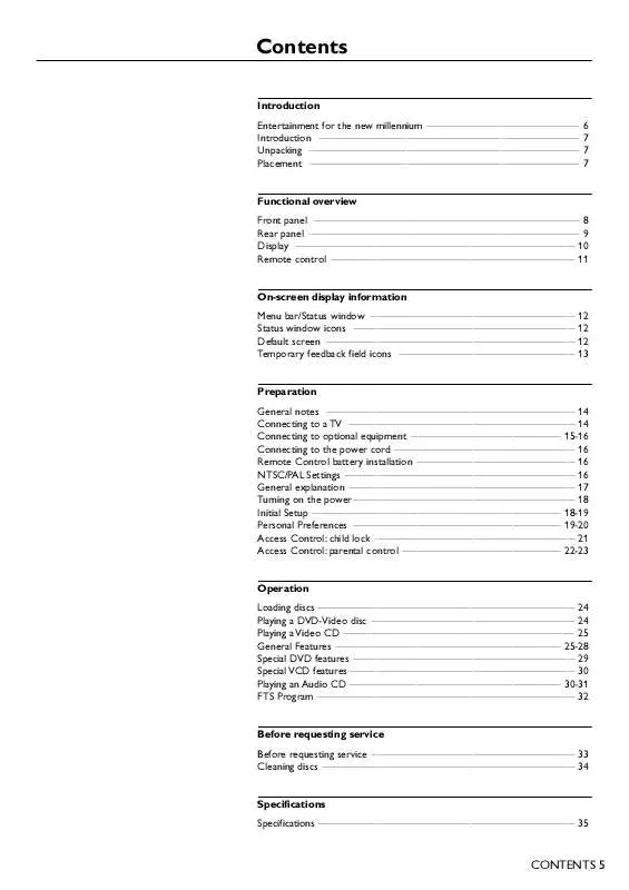 Mode d'emploi PHILIPS DVD751/001