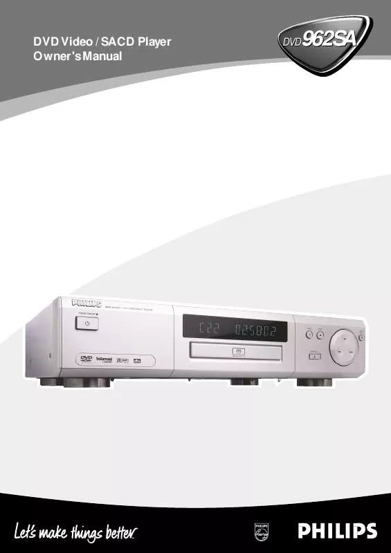 Mode d'emploi PHILIPS DVD962SA-691