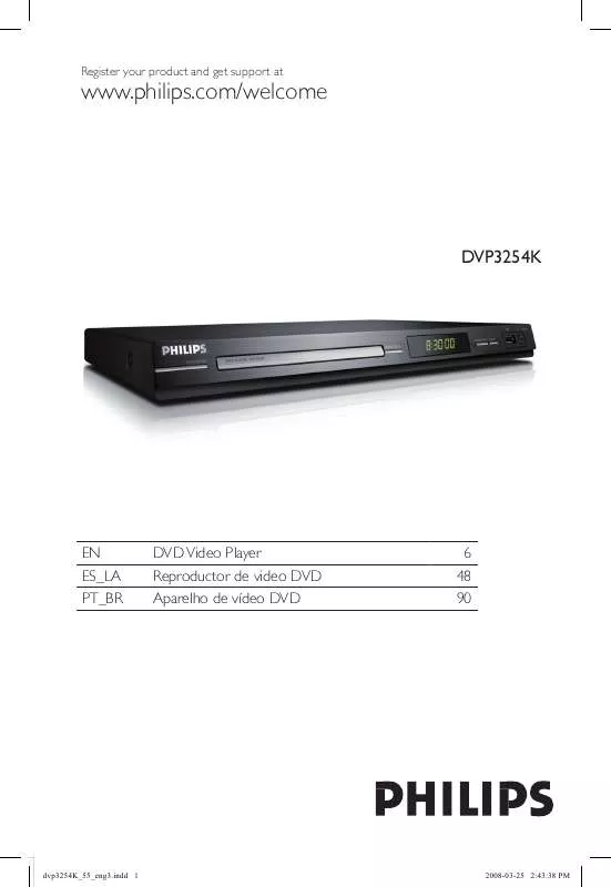 Mode d'emploi PHILIPS DVP3254KX