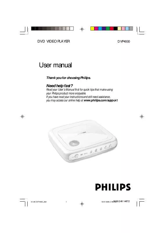 Mode d'emploi PHILIPS DVP4000