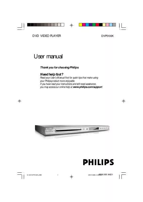 Mode d'emploi PHILIPS DVP5100K