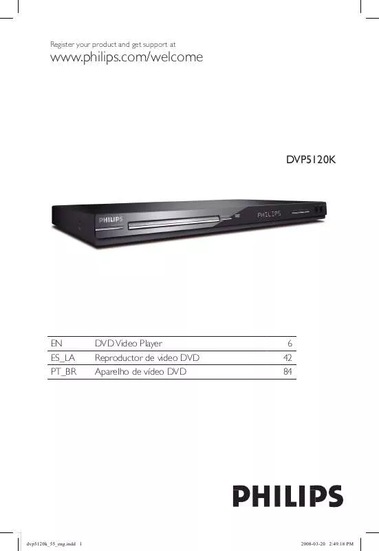 Mode d'emploi PHILIPS DVP5120KX