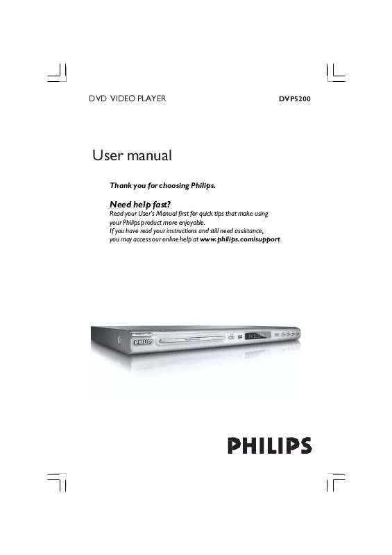 Mode d'emploi PHILIPS DVP5200