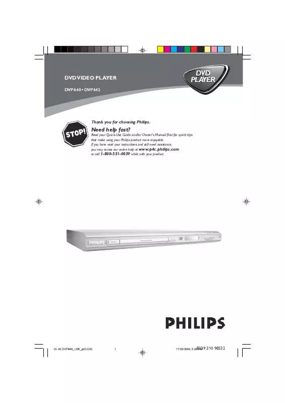 Mode d'emploi PHILIPS DVP640