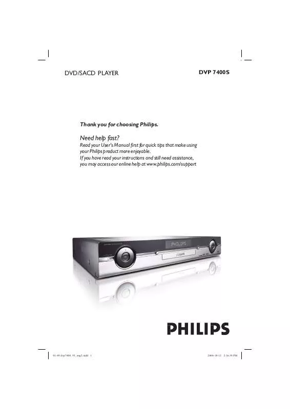 Mode d'emploi PHILIPS DVP7400S