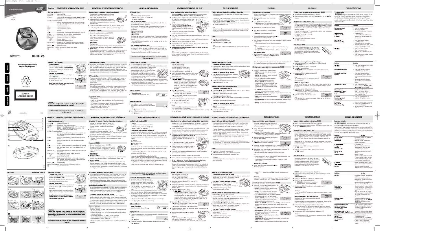 Mode d'emploi PHILIPS EXP221/00C