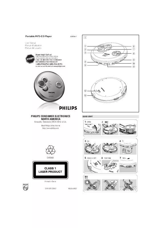 Mode d'emploi PHILIPS EXP2461