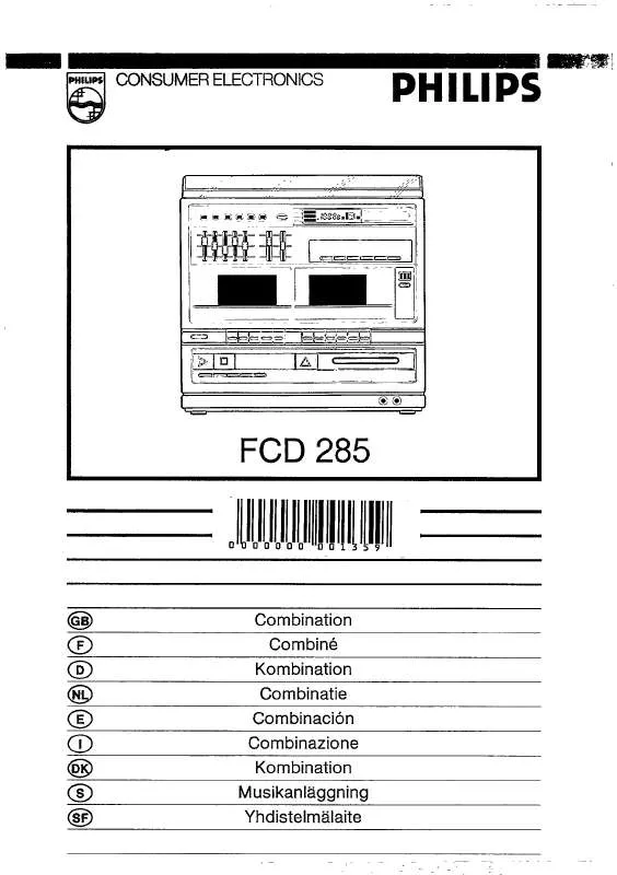 Mode d'emploi PHILIPS FCD285