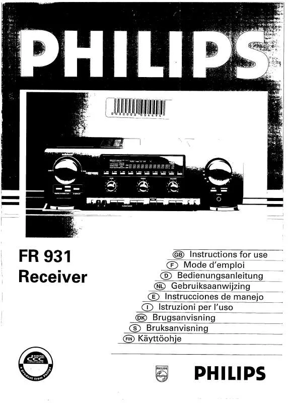 Mode d'emploi PHILIPS FR931-01S