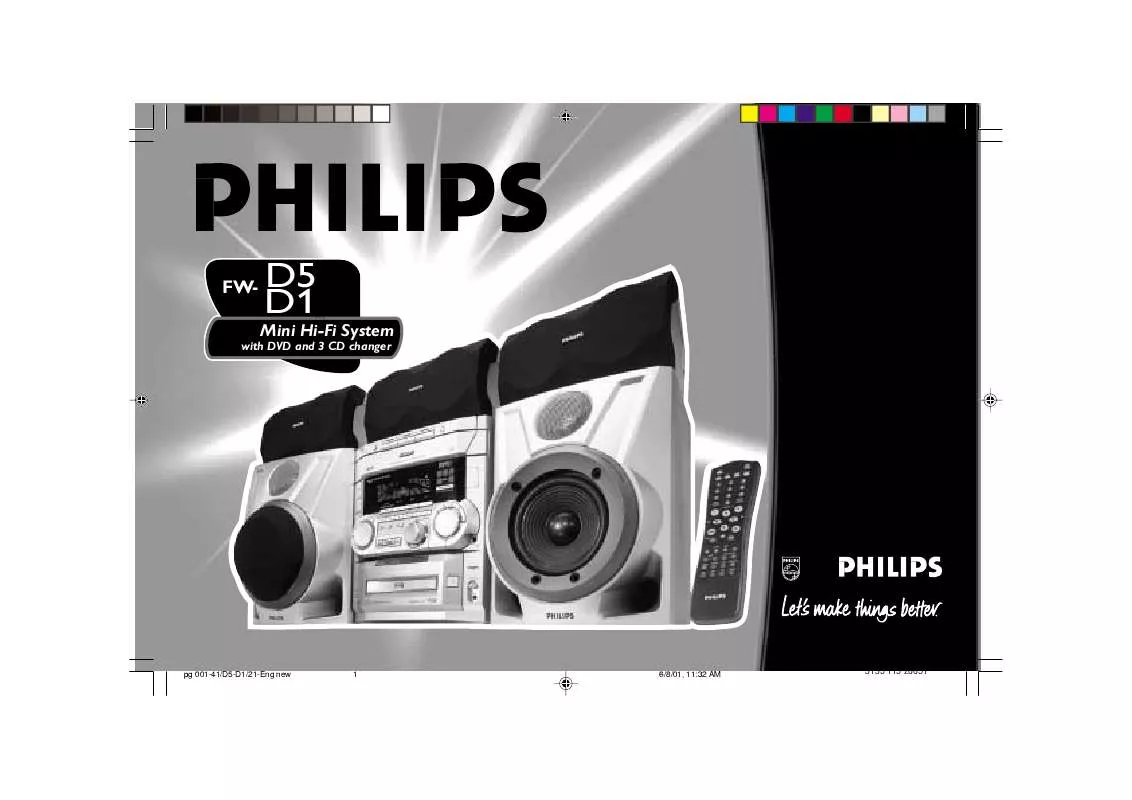 Mode d'emploi PHILIPS FW-D1