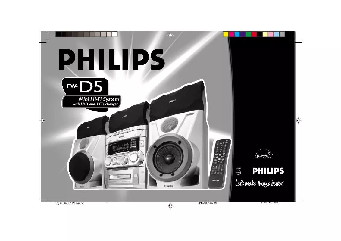 Mode d'emploi PHILIPS FW-D5-21M