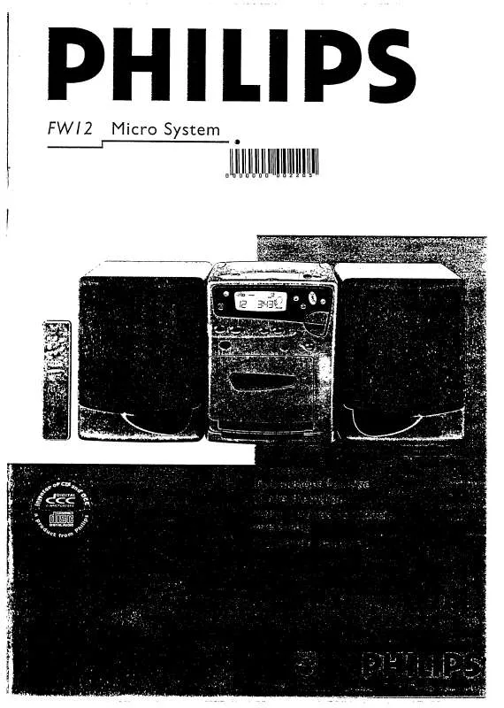 Mode d'emploi PHILIPS FW12